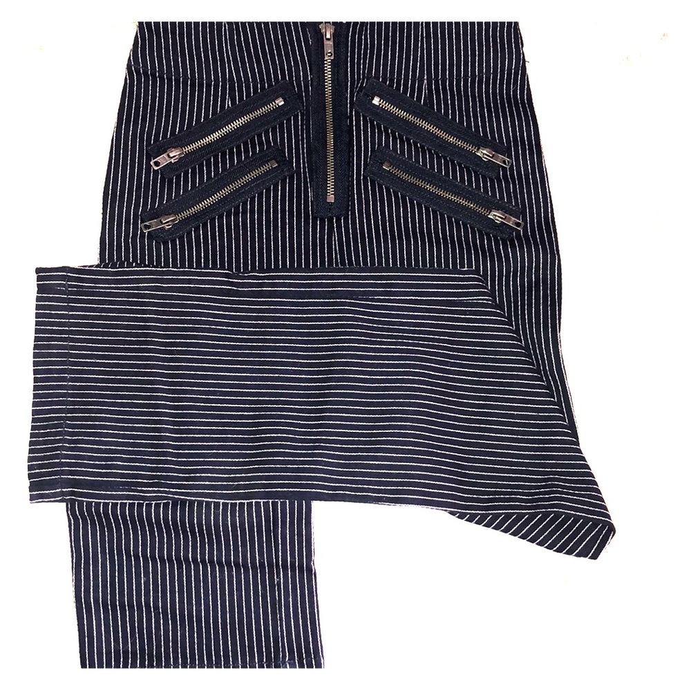 Pin Stripe Straight Leg Pants